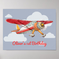 Vintage Airplane Birthday