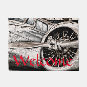 Vintage Airplane Doormat