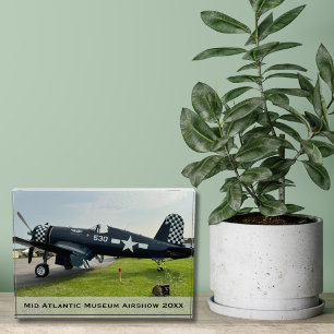 Vintage Airplane FG-1D Corsair Aviation Birthday P Photo Block