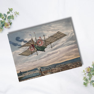Vintage Airplane photo, Cool Aviation Birthday Postcard