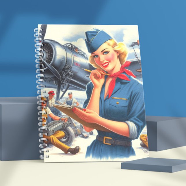 Vintage Airplane Pin-up Notebook (Creator Uploaded)