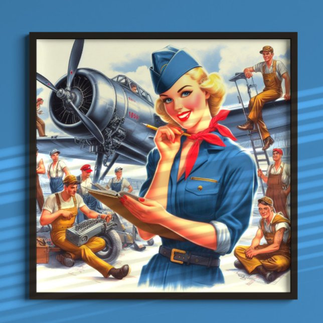 Vintage Airplane Pin-up Poster (Creator Uploaded)