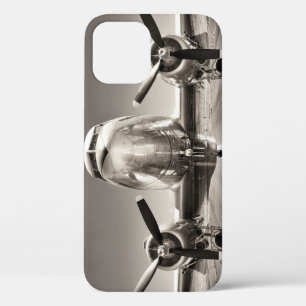 Vintage Airplane Runway Scene iPhone 12 Case