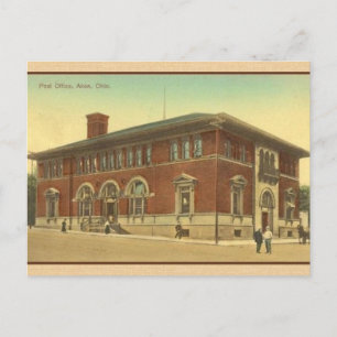 Vintage Akron Ohio Post Office Postcard
