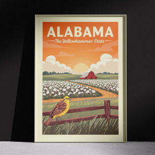 Vintage Alabama  Poster