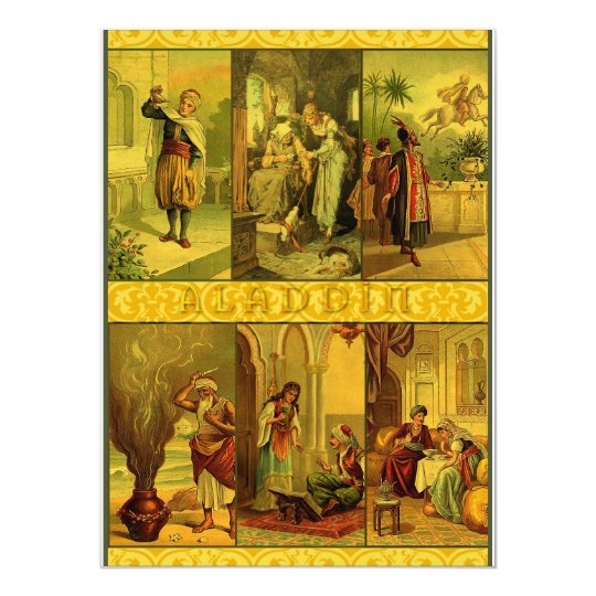 Vintage Aladdin Christmas Montage Card