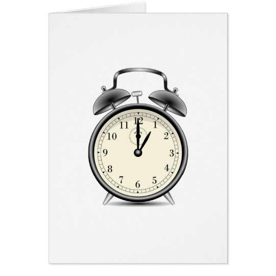 Vintage Alarm Clock Card