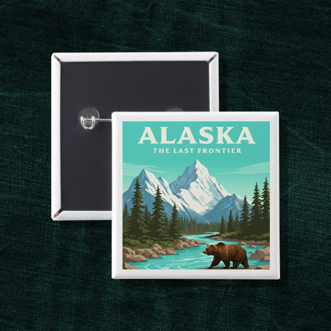 Vintage Alaska 15 Cm Square Badge (Creator Uploaded)