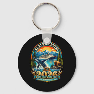 Vintage Alaska Cruise 2026 Cruising Group Family Key Ring