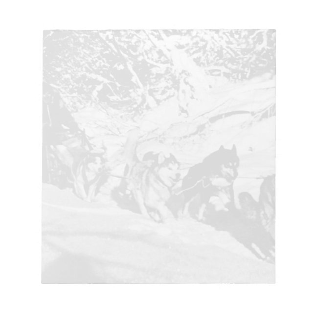 Vintage Alaska eskimo Malamute sled racing 1970 Notepad (Front)