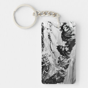 Vintage Alaska eskimo Malamute sled racing Key Ring