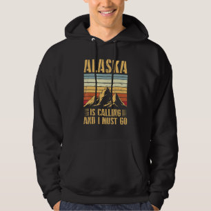 Vintage Alaska Is Calling And I Must Go Sunset & M Hoodie