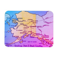 Vintage Alaska Map - Bering Strait, Nome, Barrow M