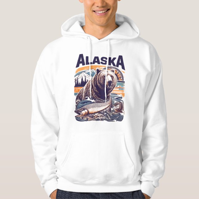 Vintage Alaska Nature Hoodie (Front)