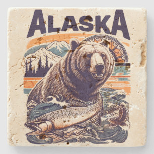 Vintage Alaska Nature Stone Coaster