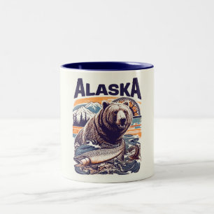 Vintage Alaska Nature Two-Tone Coffee Mug