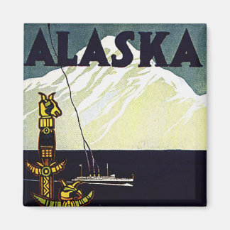 vintage alaska poster magnet