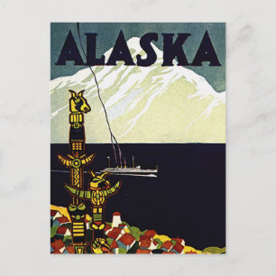 vintage alaska poster postcard