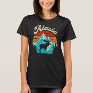 Vintage Alaska Sport Alaskan Moose Usa State Men T-Shirt