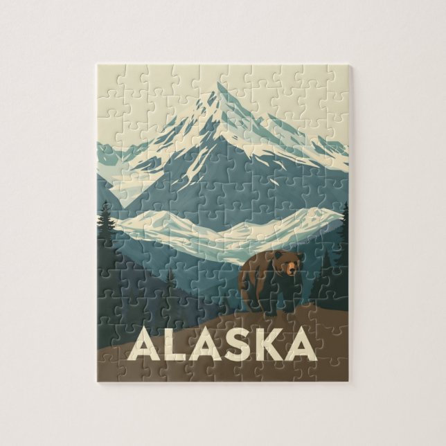 Vintage Alaska Wilderness Travel Jigsaw Puzzle (Vertical)