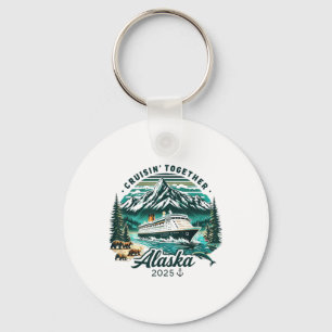 Vintage Alaskan Cruise Adventure 2025 Retro Family Key Ring