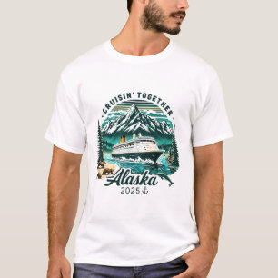 Vintage Alaskan Cruise Adventure 2025 Retro Family T-Shirt