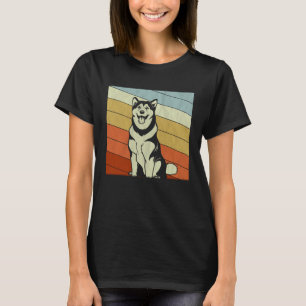 Vintage Alaskan Malamute Dog for Boys Girls Dog Re T-Shirt