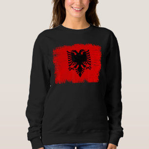 Vintage Albania Flag Albanian Independence Day Sweatshirt