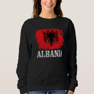 Vintage Albania Flag For Albanian Sweatshirt