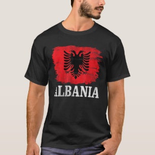 Vintage Albania Flag For Albanian T-Shirt