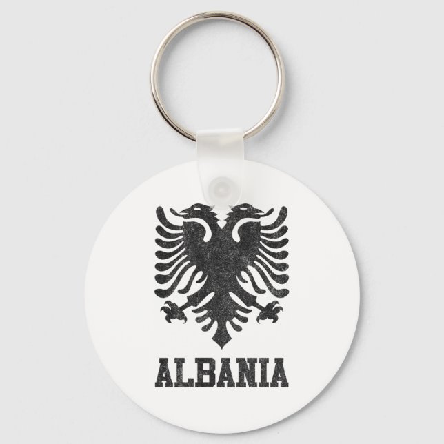 Vintage Albania Key Ring (Front)