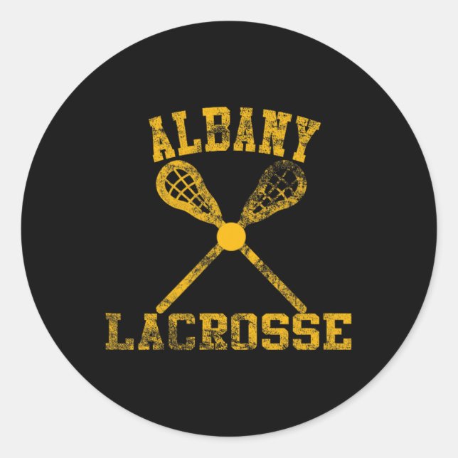 Vintage Albany Lacrosse  Classic Round Sticker (Front)
