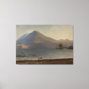 Vintage Albert Bierstadt On the Hudson Canvas Print