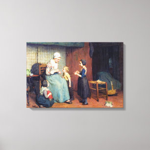 Vintage Albert Neuhuys Garen winden  Canvas Print