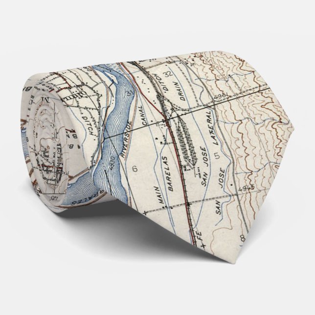Vintage Albuquerque New Mexico Topographic Map Tie (Rolled)