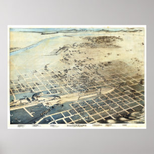 Vintage Albuquerque NM Map (1886) Poster