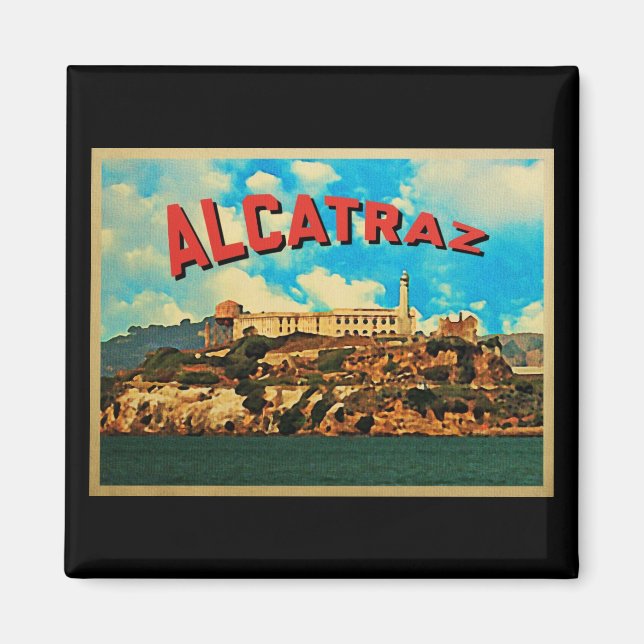 Vintage Alcatraz Island Magnet (Front)