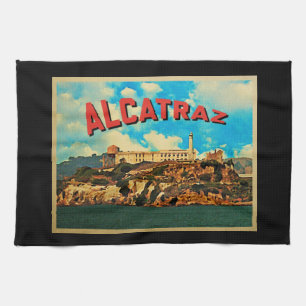 Vintage Alcatraz Island Tea Towel