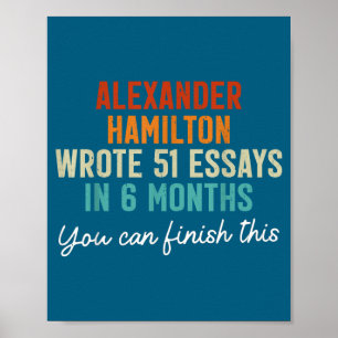 Vintage Alexander Hamilton Wrote 51 Illustration Poster