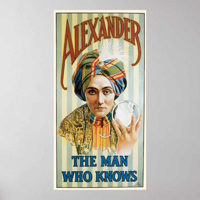 Vintage Alexander Magician Poster 1915 (Front)