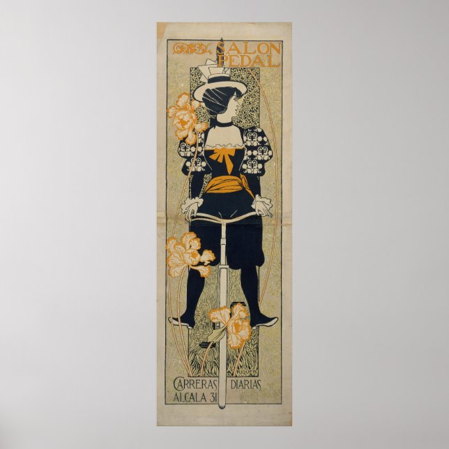 Vintage Alexandre de Riquer Salon Pedal Modernism Poster (Front)