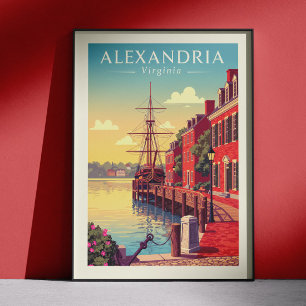 Vintage Alexandria Virginia Poster