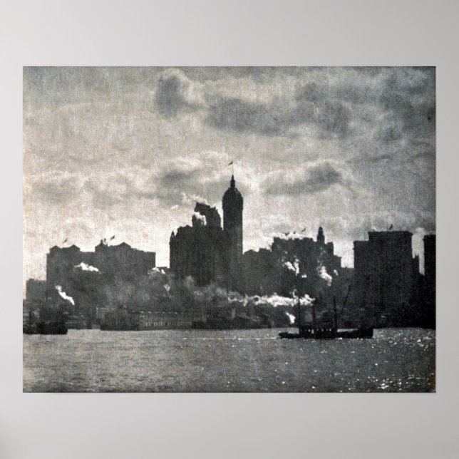 Vintage Alfred Stieglitz Lower Manhattan Poster (Front)