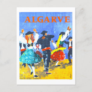 Vintage Algarve Portugal Travel Poster Postcard