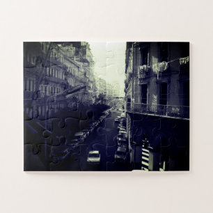 Vintage Algeria Algiers cars building Jigsaw Puzzle