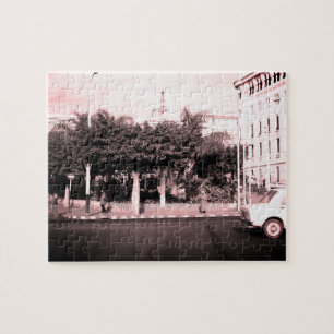 Vintage Algeria Algiers cars building Jigsaw Puzzle