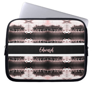 Vintage Algeria Algiers cars building Laptop Sleeve