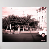 Vintage Algeria Algiers cars building