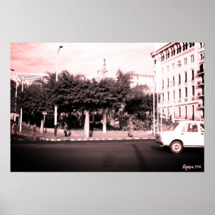 Vintage Algeria Algiers city center Poster