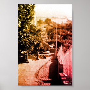 Vintage Algeria Algiers district overview Poster